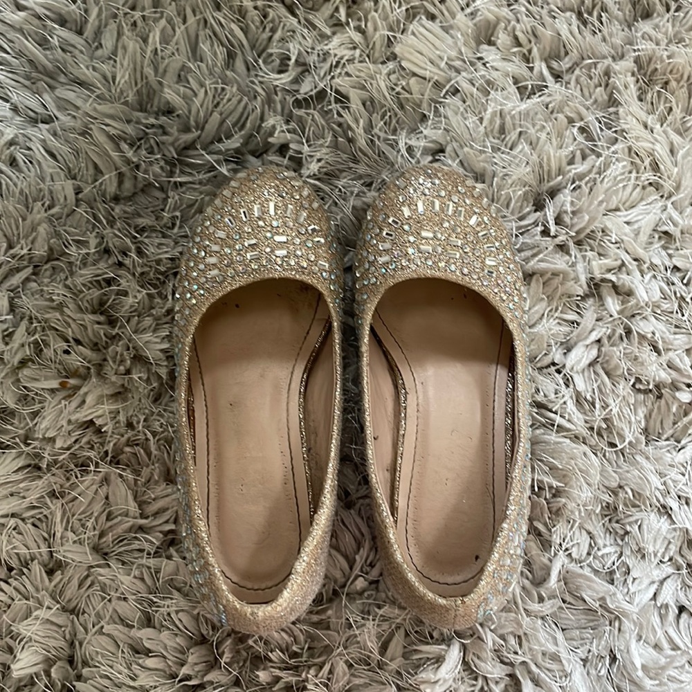 Link toddler 10 high heels, silvery gold